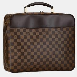 Pre Owned Louis Vuitton Brown Damier Ebene Canvas Porte-Ordinateur Sabana Briefcase Bag