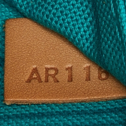 Pre Owned Louis Vuitton Turquoise Monogram V Canvas Neverfull MM Bag