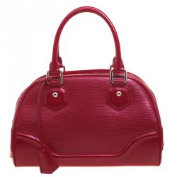 Pre Owned Louis Vuitton Red Epi Leather Montaigne PM Bag