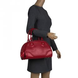 Pre Owned Louis Vuitton Red Epi Leather Montaigne PM Bag