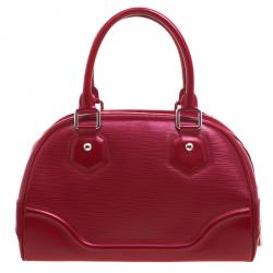 Pre Owned Louis Vuitton Red Epi Leather Montaigne PM Bag