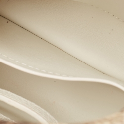 Pre Owned Louis Vuitton White/Beige Taurillon Leather and Python Mini Capucines Bag