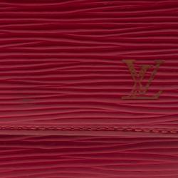 Pre Owned Louis Vuitton Red Epi Leather Elise Wallet