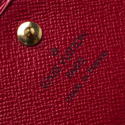Pre Owned Louis Vuitton Red Epi Leather Elise Wallet