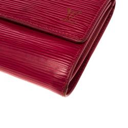 Pre Owned Louis Vuitton Red Epi Leather Elise Wallet