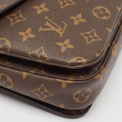 Pre Owned Louis Vuitton Monogram Canvas Pochette Metis Bag