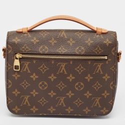 Pre Owned Louis Vuitton Monogram Canvas Pochette Metis Bag