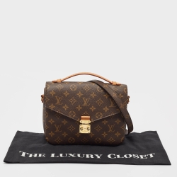 Pre Owned Louis Vuitton Monogram Canvas Pochette Metis Bag
