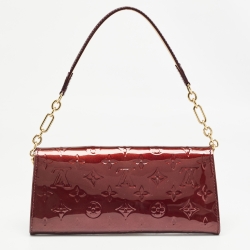 Pre Owned Louis Vuitton Amarante Monogram Vernis Sunset Boulevard Bag