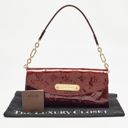 Pre Owned Louis Vuitton Amarante Monogram Vernis Sunset Boulevard Bag