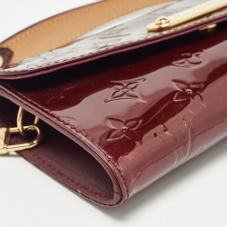 Pre Owned Louis Vuitton Amarante Monogram Vernis Sunset Boulevard Bag