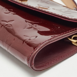 Pre Owned Louis Vuitton Amarante Monogram Vernis Sunset Boulevard Bag