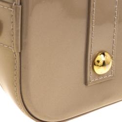 Pre Owned Louis Vuitton Beige Poudre Monogram Vernis Alma PM Bag