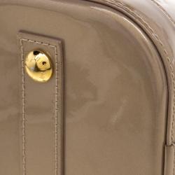 Pre Owned Louis Vuitton Beige Poudre Monogram Vernis Alma PM Bag