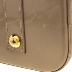 Pre Owned Louis Vuitton Beige Poudre Monogram Vernis Alma PM Bag