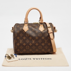 Pre Owned Louis Vuitton Monogram Canvas Speedy Bandouliere 25 Bag