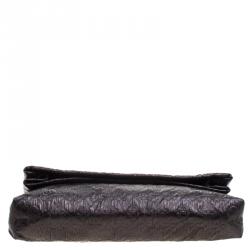 Pre Owned Louis Vuitton Metallic Brown Monogram Fabric Limelight Clutch