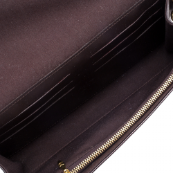 Pre Owned Louis Vuitton Amarante Monogram Vernis Rossmore MM Clutch