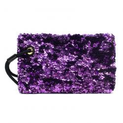 Pre Owned Louis Vuitton Violette Sequin Limited Edition Rococo Pochette Clutch Bag