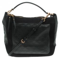 Louis Vuitton Black Monogram Empreinte Audacieuse MM Suede Leather