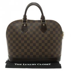 Pre Owned Louis Vuitton Damier Ebene Canvas Alma PM Bag