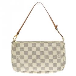 Pre Owned Louis Vuitton Damier Azur Canvas Pochette Accessories