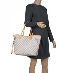 Louis Vuitton Damier Azur Canvas Neverfull MM Bag
