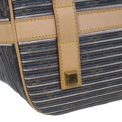 Pre Owned حقيبة يد لوي فيتون إيدن نيو معدنية مخططة