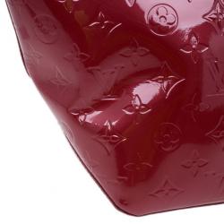 Pre Owned Louis Vuitton Red Monogram Vernis Bellevue PM