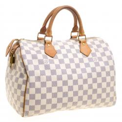 Pre Owned Louis Vuitton Damier Azur Canvas Speedy 30