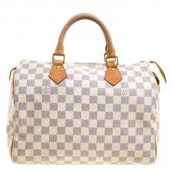 Pre Owned Louis Vuitton Damier Azur Canvas Speedy 30