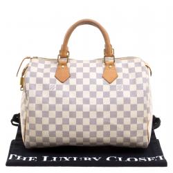 Pre Owned Louis Vuitton Damier Azur Canvas Speedy 30