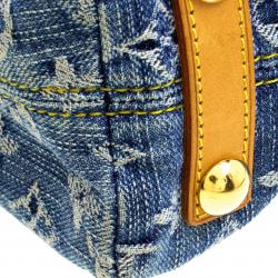 Pre Owned Louis Vuitton Blue Monogram Denim Baggy PM Bag