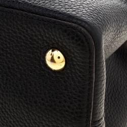 Louis Vuitton Black Taurillon Leather Capucines MM Bag