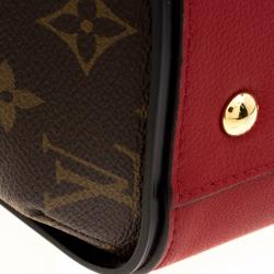 Pre Owned Louis Vuitton Red Monogram Canvas and Leather Kimono Bag