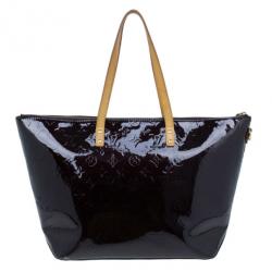 Pre Owned Louis Vuitton Amarante Monogram Vernis Bellevue GM