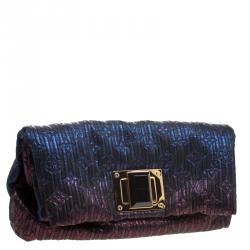 مملوكة مسبقًا حقيبة كلتش لوي فيتون آلتاير اصدار محدود جاكارد مونوغرامي مارين زرقاء