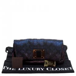 مملوكة مسبقًا حقيبة كلتش لوي فيتون آلتاير اصدار محدود جاكارد مونوغرامي مارين زرقاء