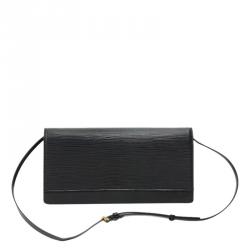 Pre Owned Louis Vuitton Noir Epi Leather Honfleur Clutch Bag