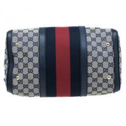 مملوكة مسبقًا Gucci GG canvas Web Detail Boston Bag