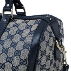 مملوكة مسبقًا Gucci GG canvas Web Detail Boston Bag