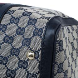 مملوكة مسبقًا Gucci GG canvas Web Detail Boston Bag