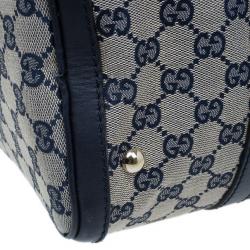 مملوكة مسبقًا Gucci GG canvas Web Detail Boston Bag