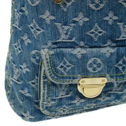 مملوكة مسبقًا Louis Vuitton Blue Monogram Denim Baggy GM