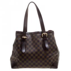 Pre Owned حقيبة لوي فيتون هامستيد كانفاس دامييه أيبين MM