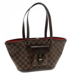Pre Owned Louis Vuitton Damier Ebene Canvas Manosque PM Bag