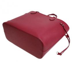 Pre Owned Louis Vuitton Red Epi Leather Neverfull MM