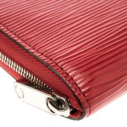 Pre Owned Louis Vuitton Coquelicot Epi Leather Zippy Coin Wallet