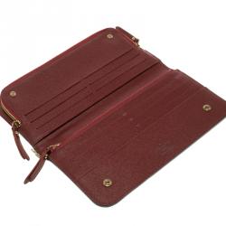 Pre Owned Louis Vuitton Burgundy Monogram Canvas Insolite Wallet