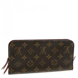 Pre Owned Louis Vuitton Burgundy Monogram Canvas Insolite Wallet